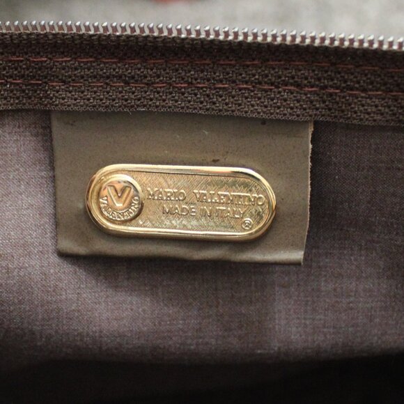 Vintage Mario Valentino Soft PVC Monogram Foldable Overnight Travel Tote Bag - Picture 9 of 14